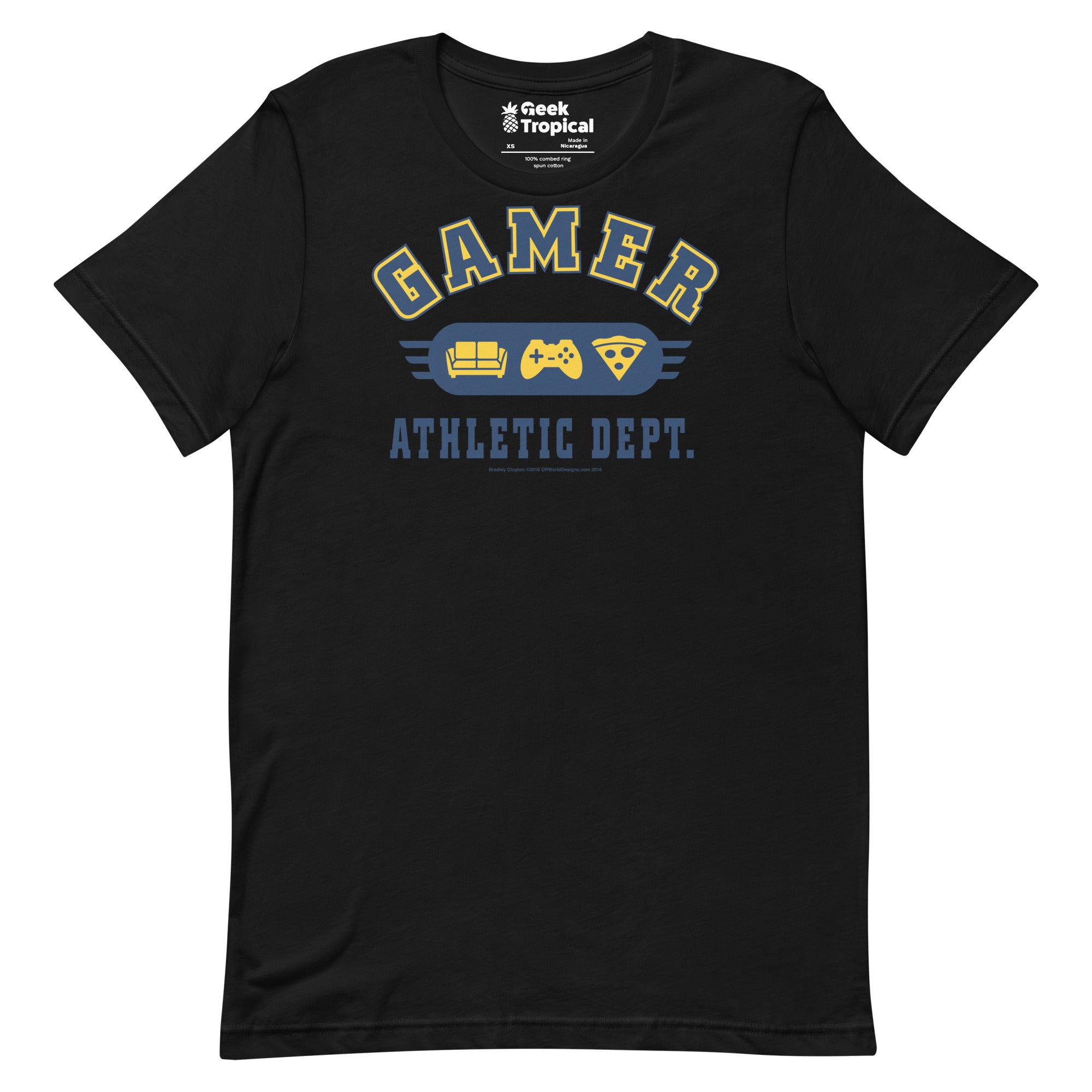 Gamer Ath Dept t-shirt Geek Nerd Advertise to Meta FLOW DESC WRITING Off World Designs