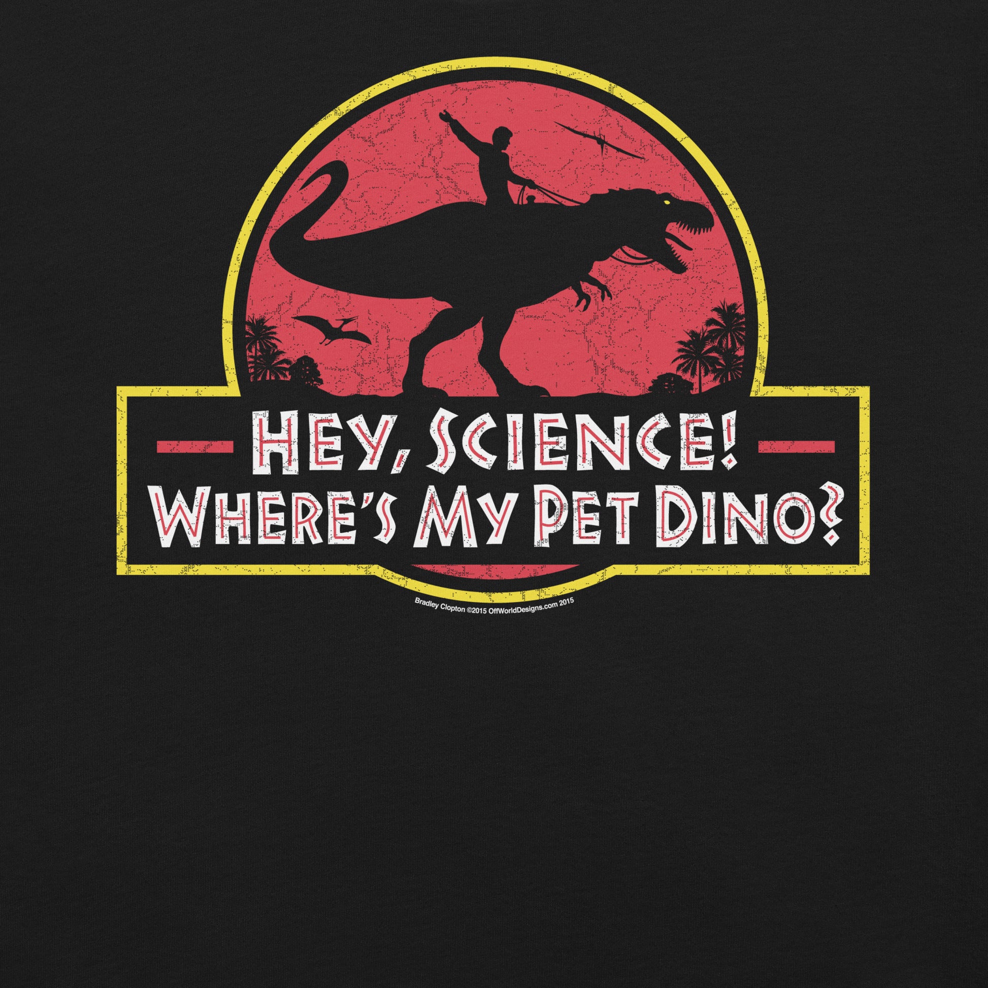 Hey Science t-shirt Geek Nerd Advertise to Meta dinosaur print FLOW DESC WRITING