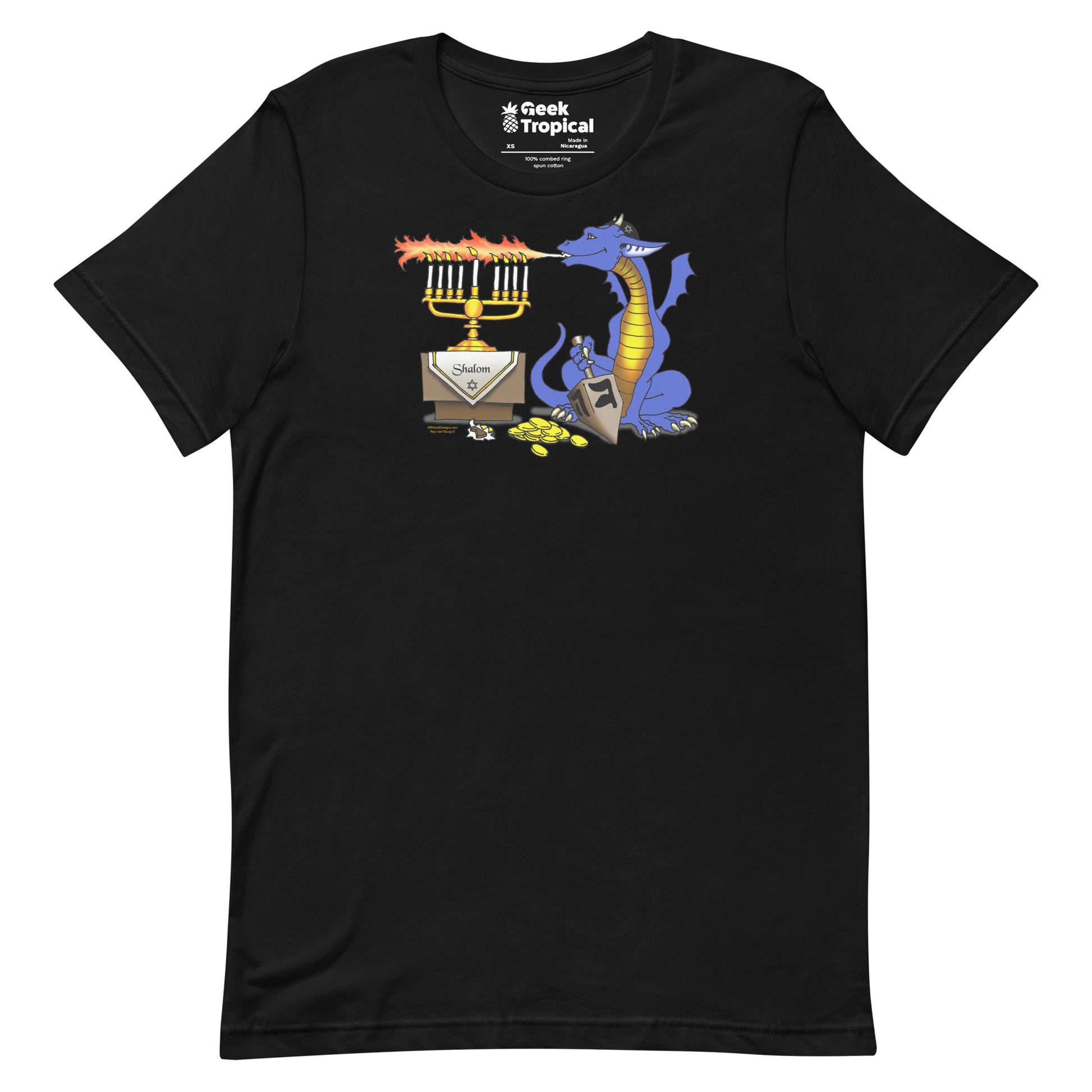 Menorah Dragon t-shirt Geek Nerd Advertise to Meta Fantasy Prints FLOW DESC WRITING