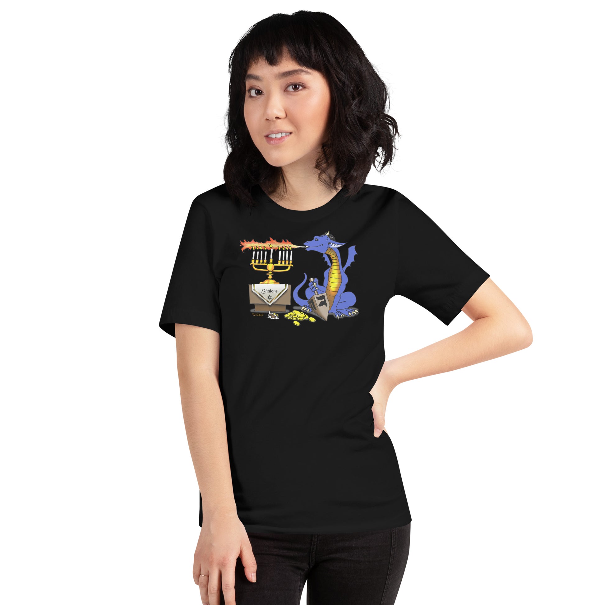 Menorah Dragon t-shirt Geek Nerd Advertise to Meta Fantasy Prints FLOW DESC WRITING