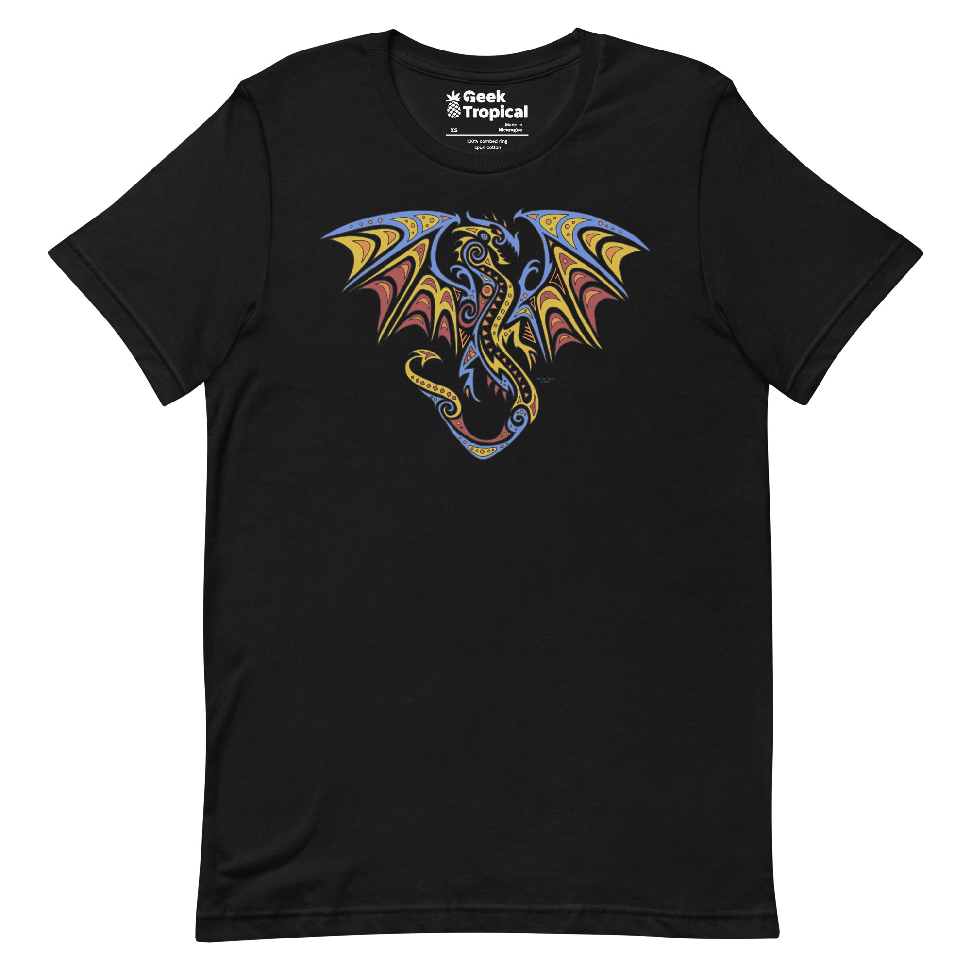 Tribal dragon 2014 t-shirt Geek Nerd Advertise to Meta Fantasy Prints FLOW DESC WRITING