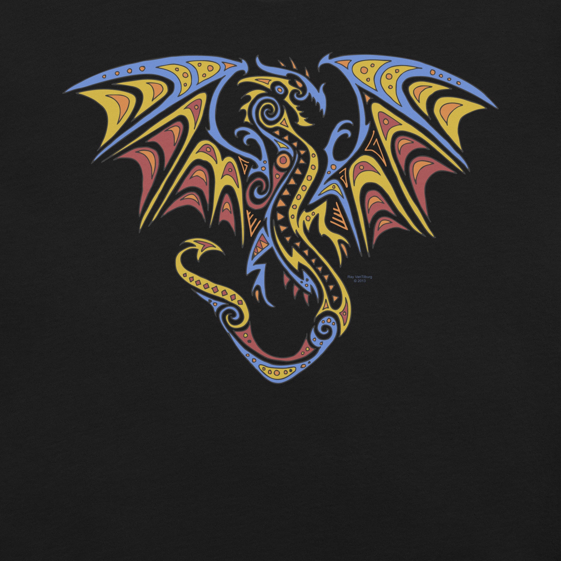 Tribal dragon 2014 t-shirt Geek Nerd Advertise to Meta Fantasy Prints FLOW DESC WRITING