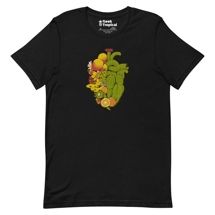 Tropical Heart T-Shirt Geek Nerd Advertise to Meta Botany Print Design by Tobe Fonseca