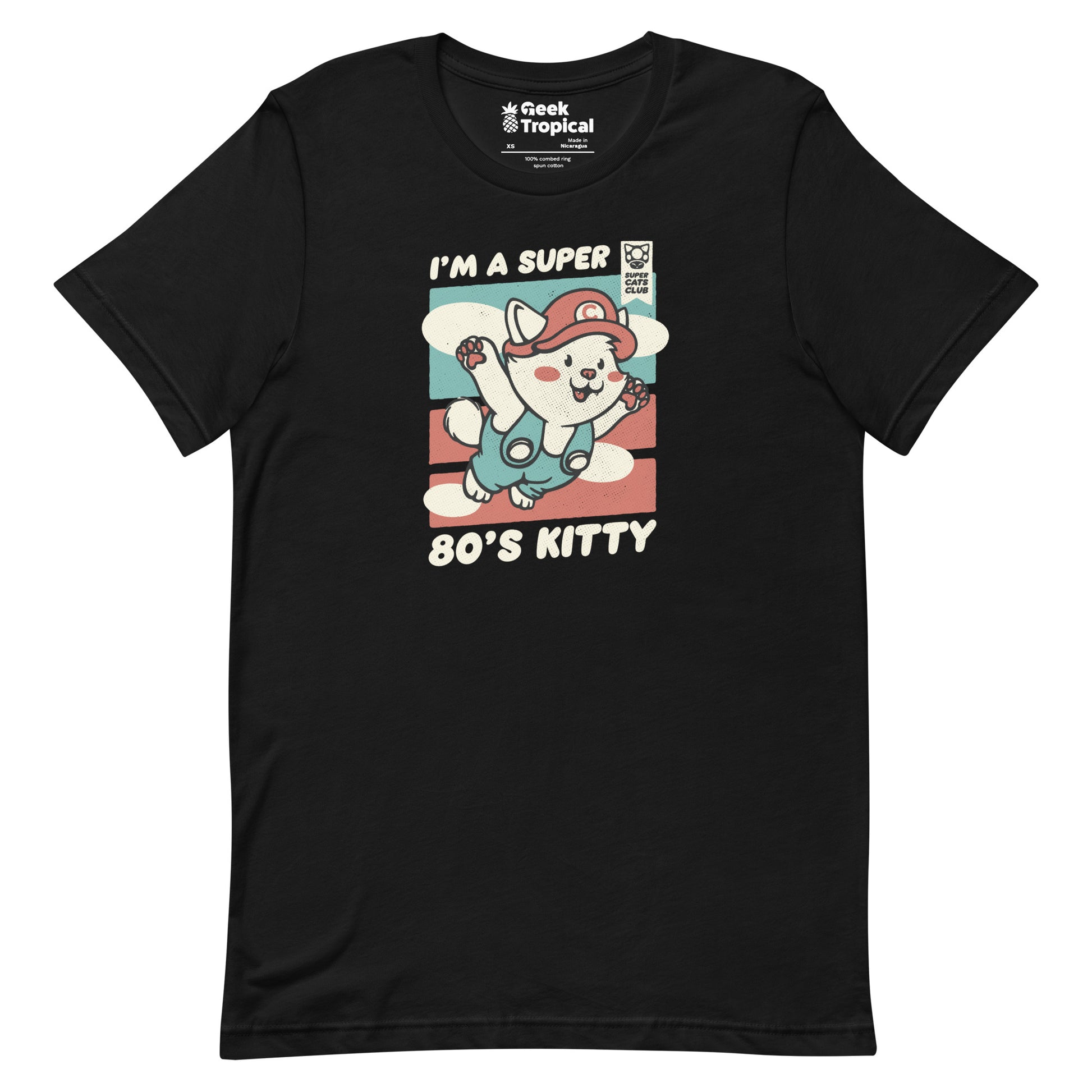 Vintage Kitty Video Game 80s T-Shirt Geek Nerd Advertise to Meta Animal Patterns Design by Tobe Fonseca