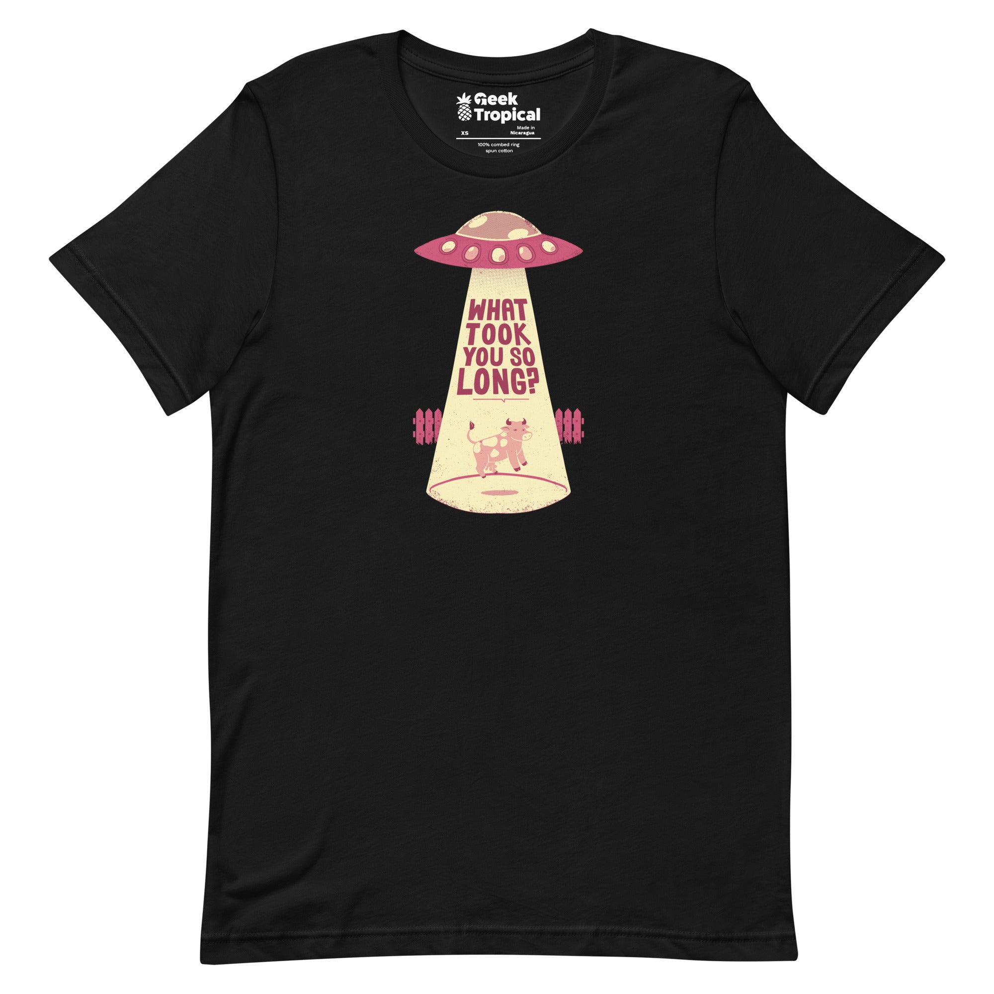 Why Did You Took So Long Alien Funny Viva Magenta T-Shirt Geek Nerd Advertise to Meta Design by Tobe Fonseca FLOW DESC WRITING