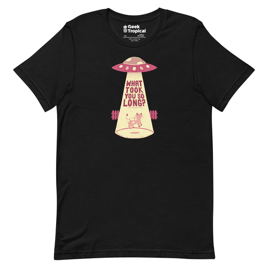 Why Did You Took So Long Alien Funny Viva Magenta T-Shirt Geek Nerd Advertise to Meta Design by Tobe Fonseca FLOW DESC WRITING