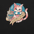 Wisdom is Power Books and Cat T-Shirt Geek Nerd Advertise to Meta Animal Patterns Book Prints