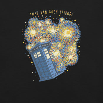 Travel Time Van Gogh Episode T-Shirt Geek Nerd Advertise to Meta Design by Tobe Fonseca FLOW DESC WRITING
