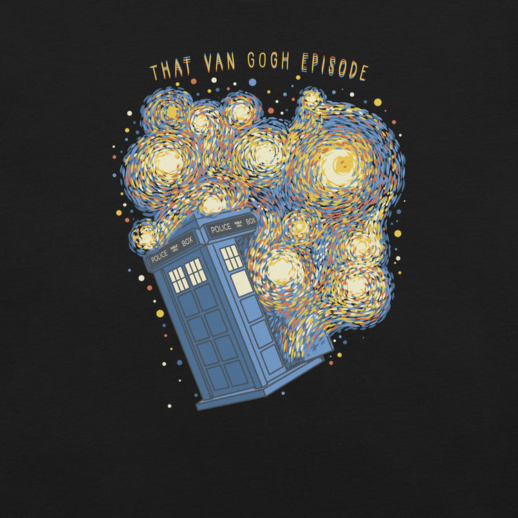 Travel Time Van Gogh Episode T-Shirt Geek Nerd Advertise to Meta Design by Tobe Fonseca FLOW DESC WRITING