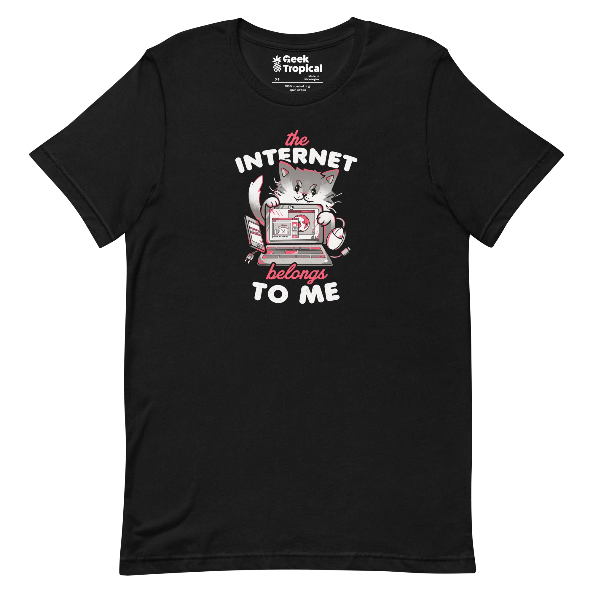 The Internet Belongs to Cats T-Shirt Geek Nerd Advertise to Meta Animal Patterns computer print