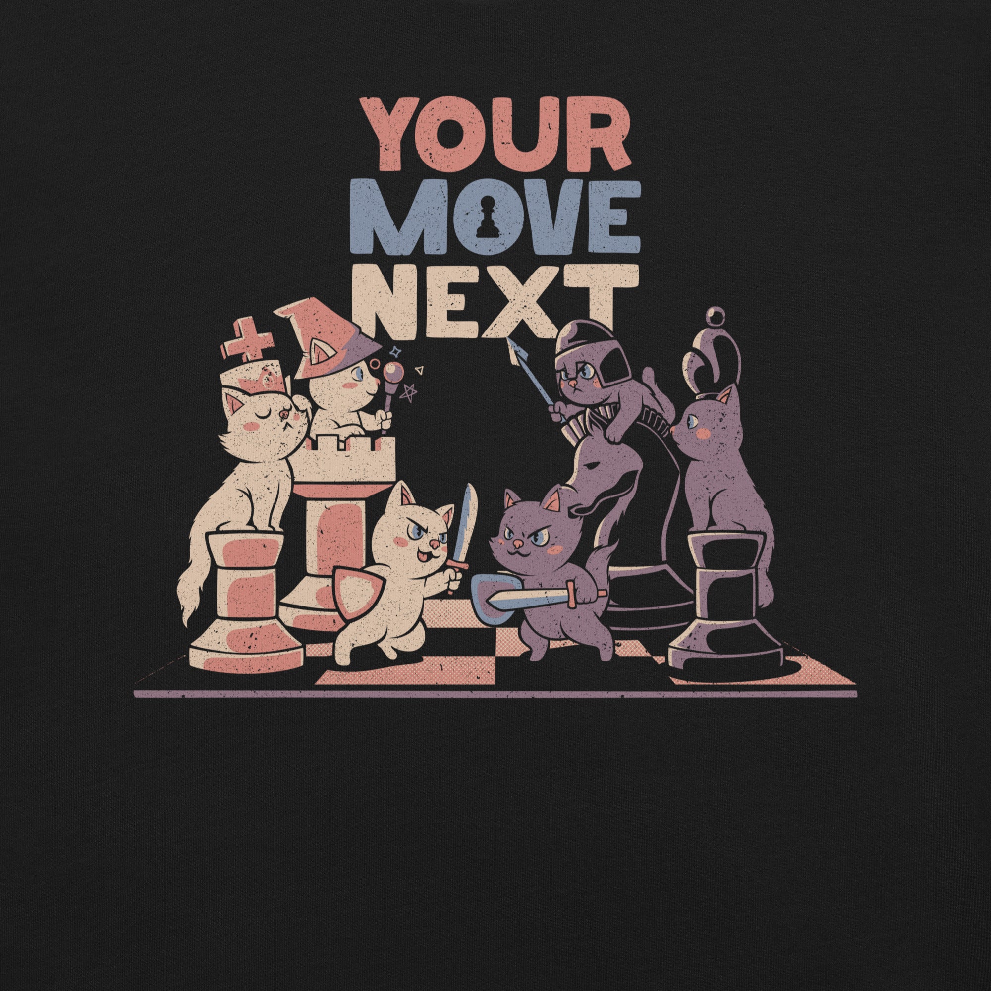 Cat Chess Pieces T-Shirt 2