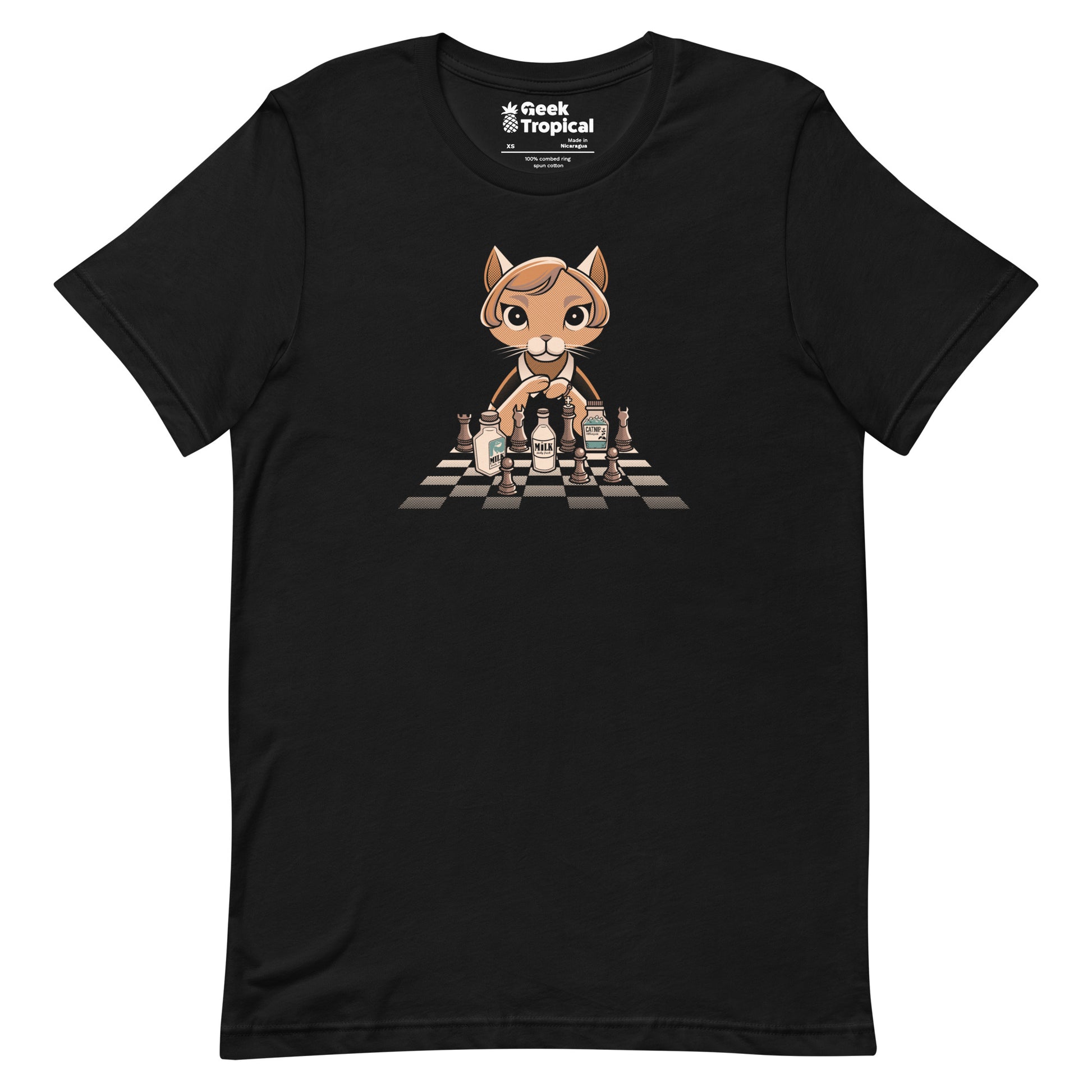 The Cat's Gambit T-Shirt Geek Nerd Advertise to Meta Animal Patterns board game print