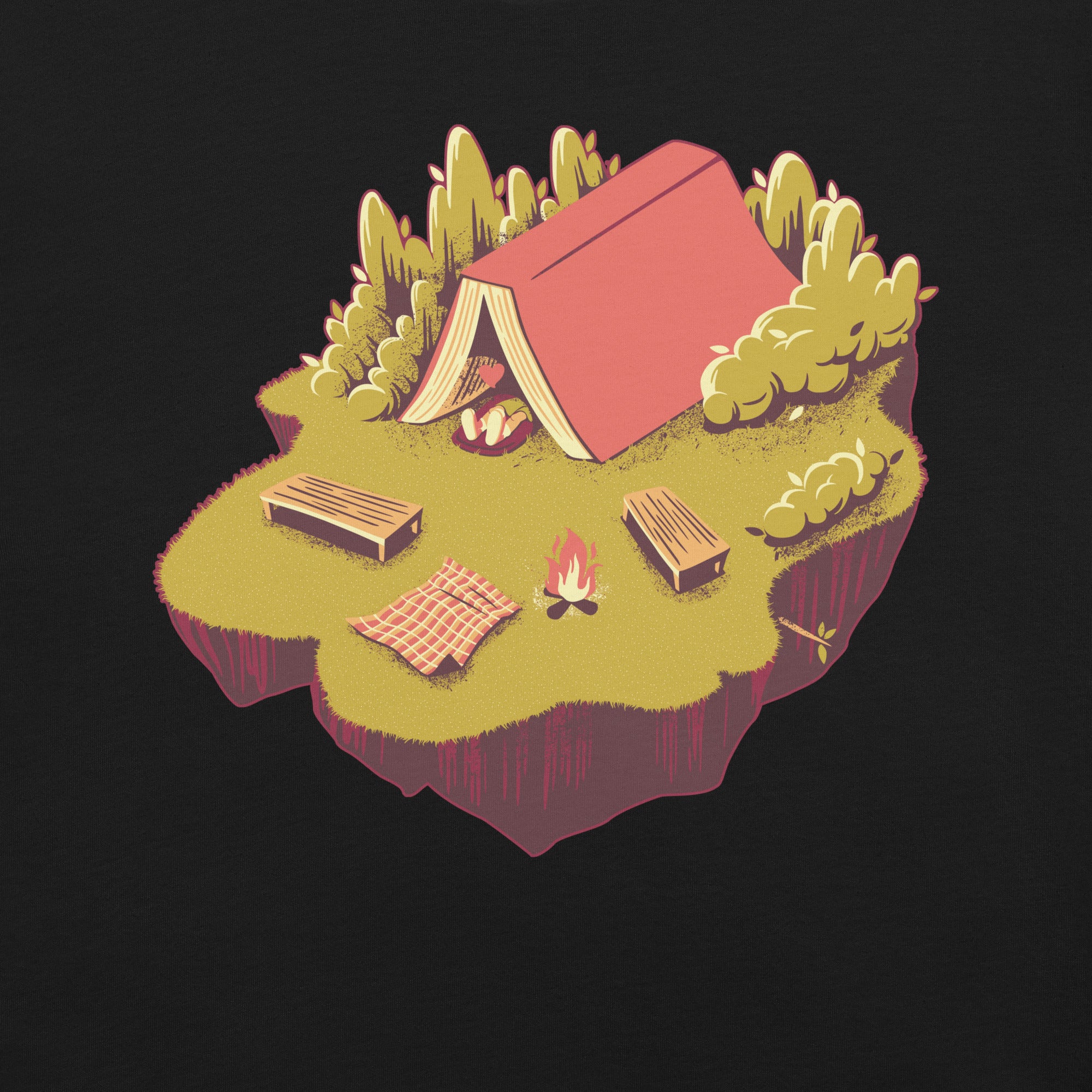 Camping with a Book T-Shirt 2