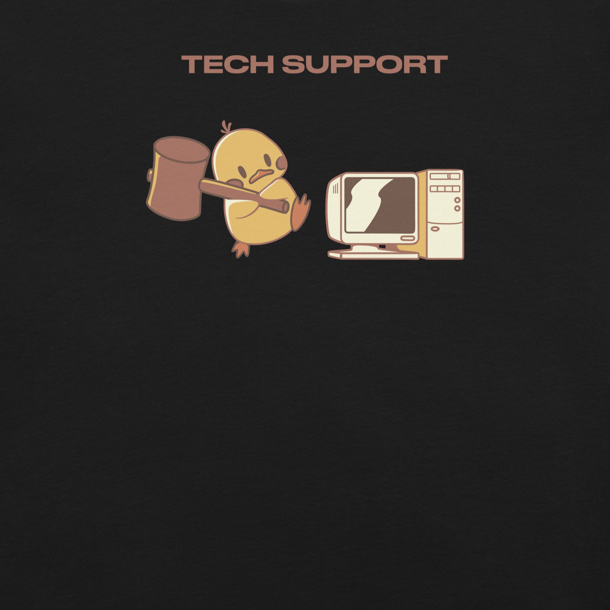 Tech Support Funny Duck Light T-Shirt Geek Nerd Advertise to Meta Animal Patterns computer print