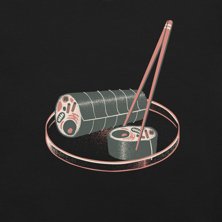 Sushi Cell Science Japanese T-Shirt Geek Nerd Advertise to Meta Design by Tobe Fonseca FLOW DESC WRITING