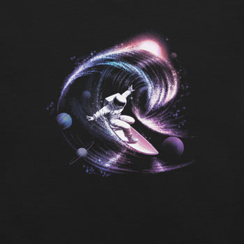 Surfing The Universe Gravity T-Shirt Geek Nerd Advertise to Meta Design by Tobe Fonseca FLOW DESC WRITING
