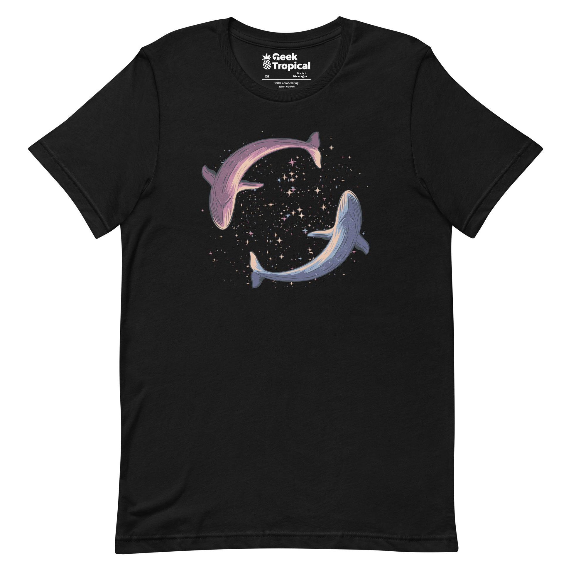 Stars of Sea Whale Astronaut T-Shirt Geek Nerd Advertise to Meta Animal Patterns Design by Tobe Fonseca