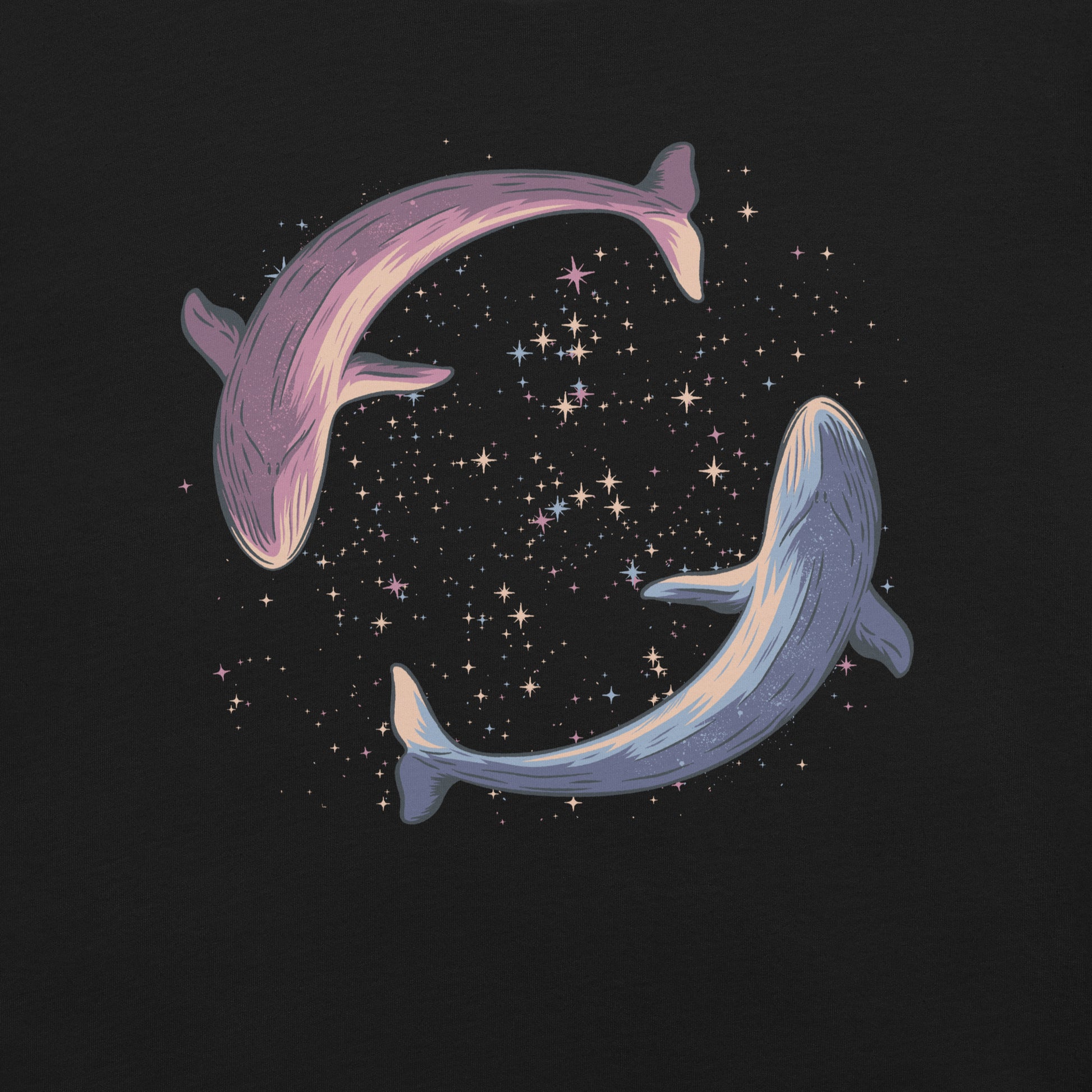 Stars of Sea Whale Astronaut T-Shirt Geek Nerd Advertise to Meta Animal Patterns Design by Tobe Fonseca