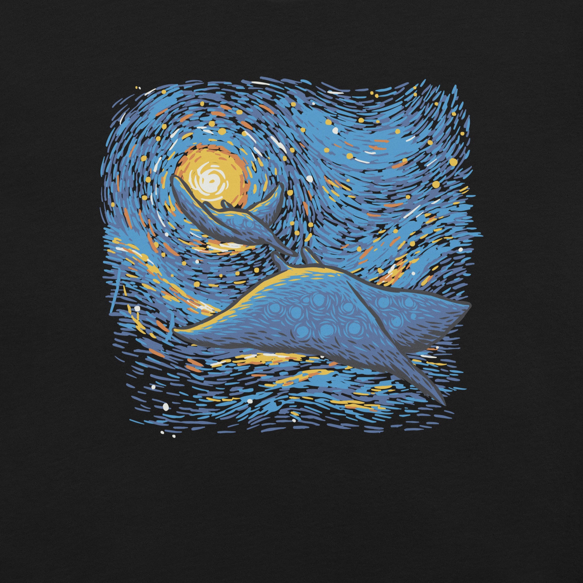 Starry Sky Sea Manta Ray T-Shirt Geek Nerd Advertise to Meta Animal Patterns Design by Tobe Fonseca