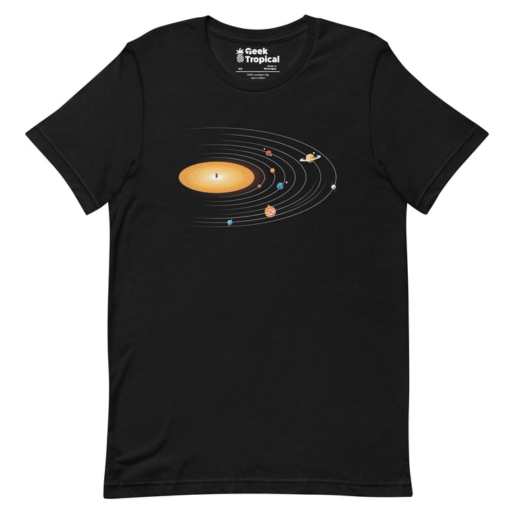 Solar System Vinyl Music T-Shirt Geek Nerd Advertise to Meta Design by Tobe Fonseca FLOW DESC WRITING