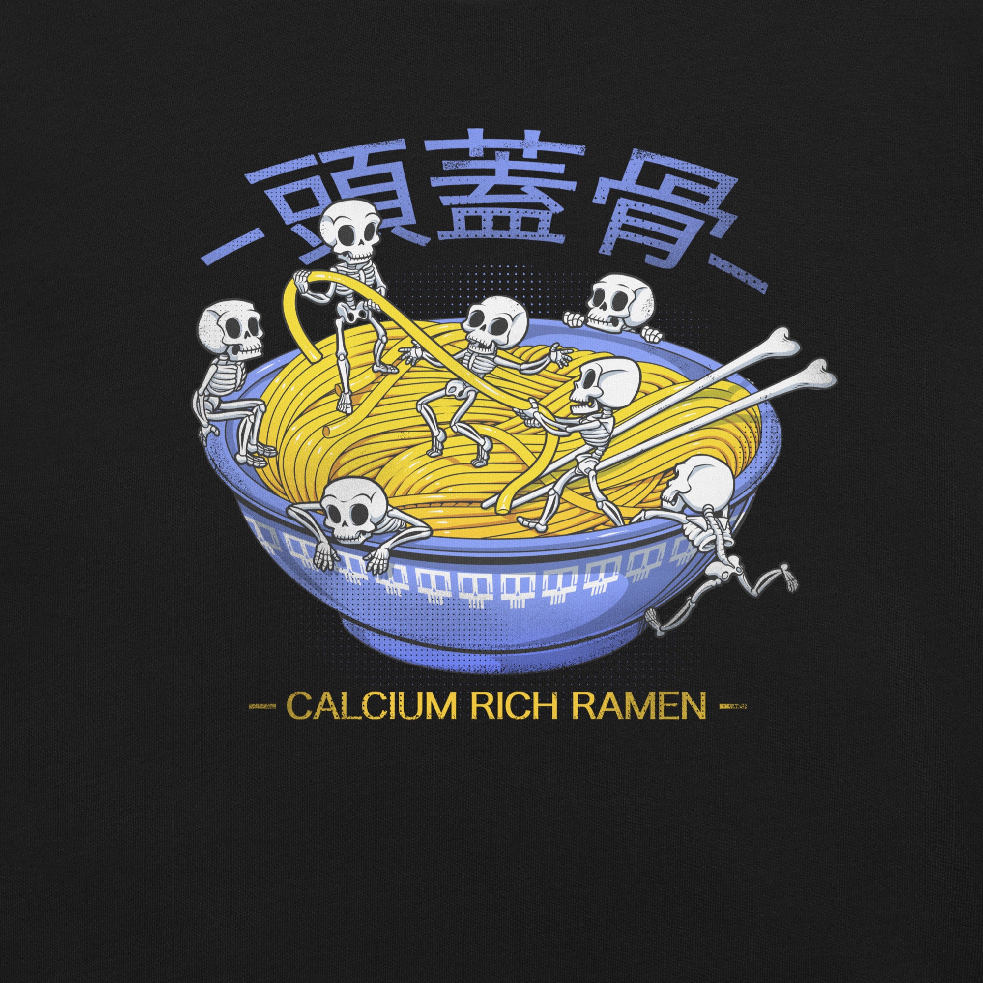 Kawaii Anime Ramen Skeleton T-Shirt 2