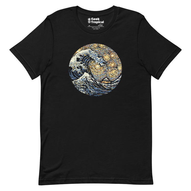 Kanagawa Wave The Starry Night T-Shirt Geek Nerd Advertise to Meta Design by Tobe Fonseca FLOW DESC WRITING