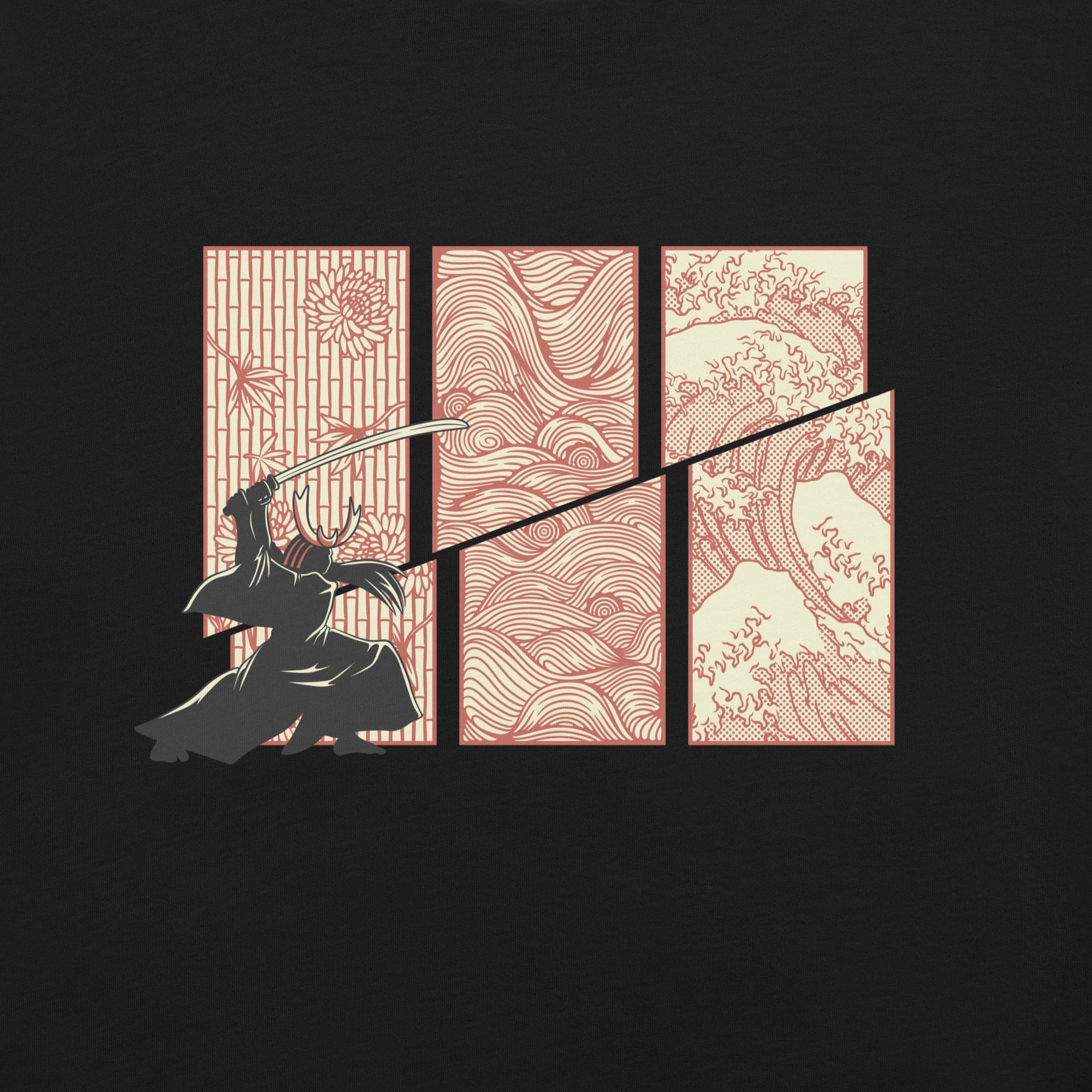 Japanese Samurai Kanagawa Wave T-Shirt 2