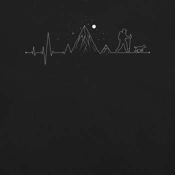 Hiking Heartbeat Mountain Lifestyle T-Shirt Geek Nerd Advertise to Meta Design by Tobe Fonseca FLOW DESC WRITING