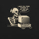 Have You Tried Turning it Off and On Again Skeleton IT Support Call Center T-Shirt Geek Nerd Advertise to Meta computer print Design by Tobe Fonseca
