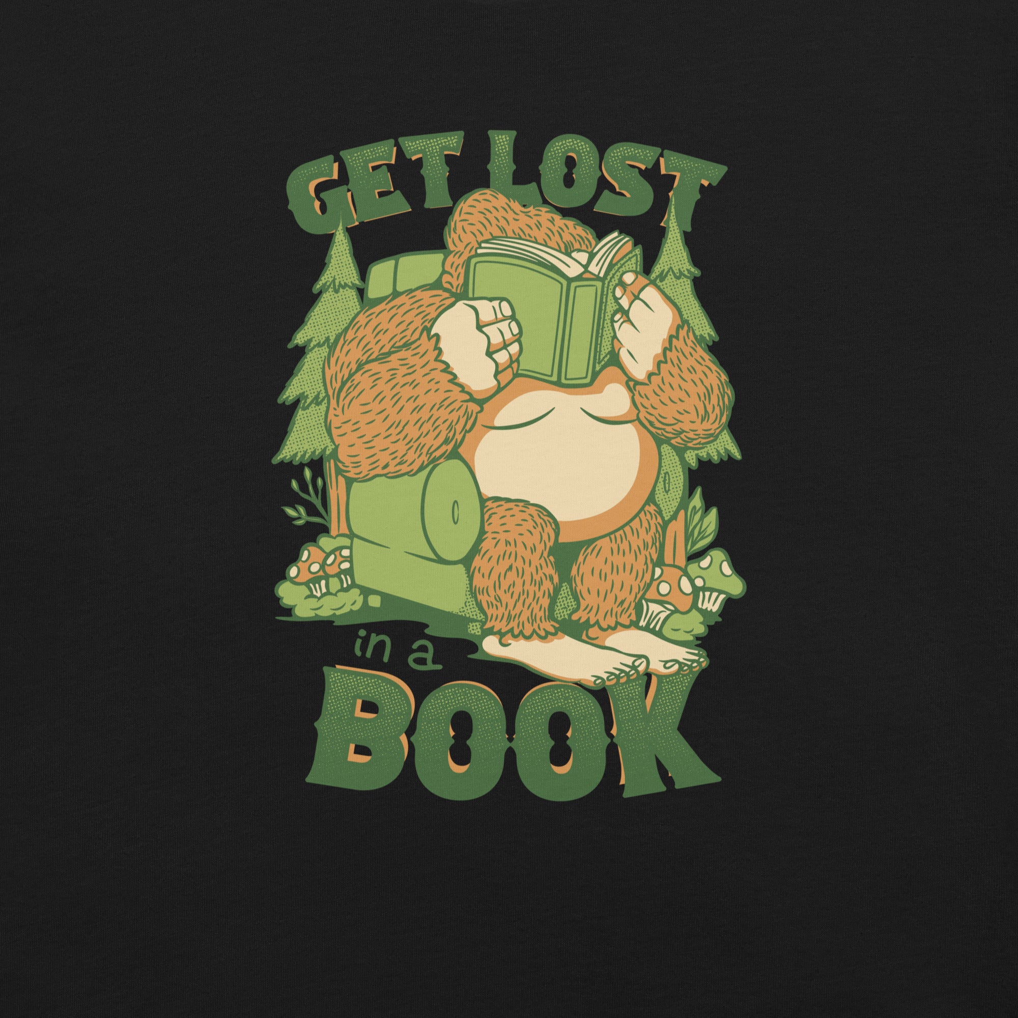 Get Lost In A Book Sasquatch T-Shirt 2