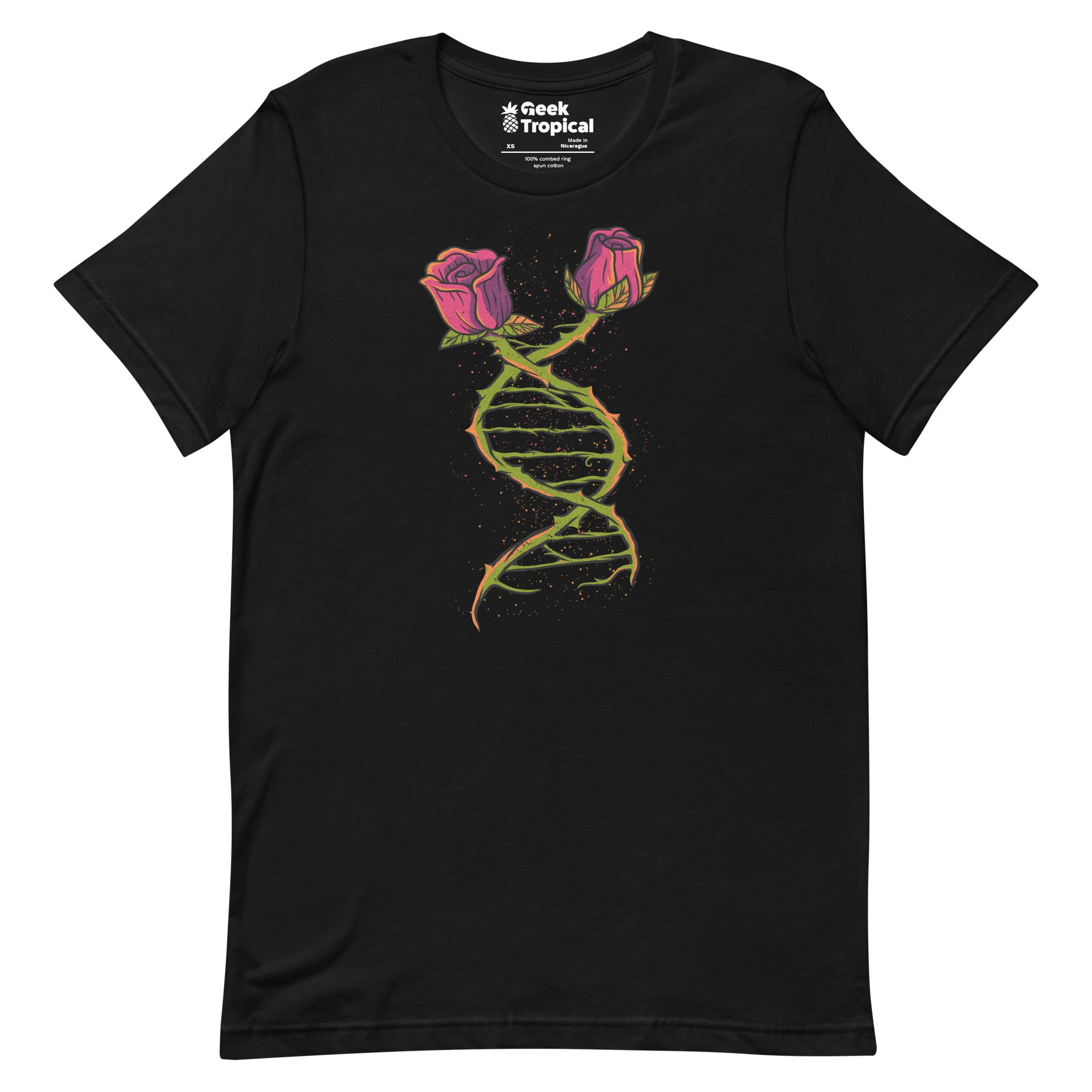 Flower DNA T-Shirt Geek Nerd Advertise to Meta Botany Print Design by Tobe Fonseca