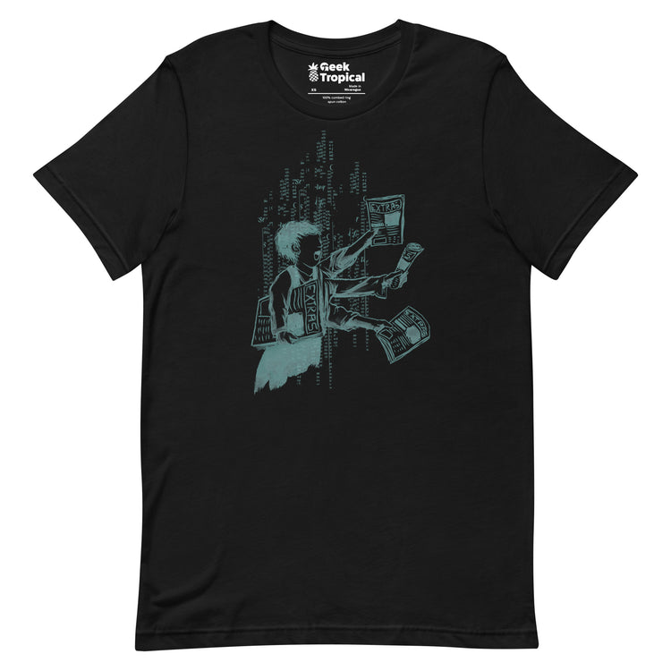 Extra Extra Extra T-Shirt Geek Nerd Advertise to Meta Design by Tobe Fonseca FLOW DESC WRITING