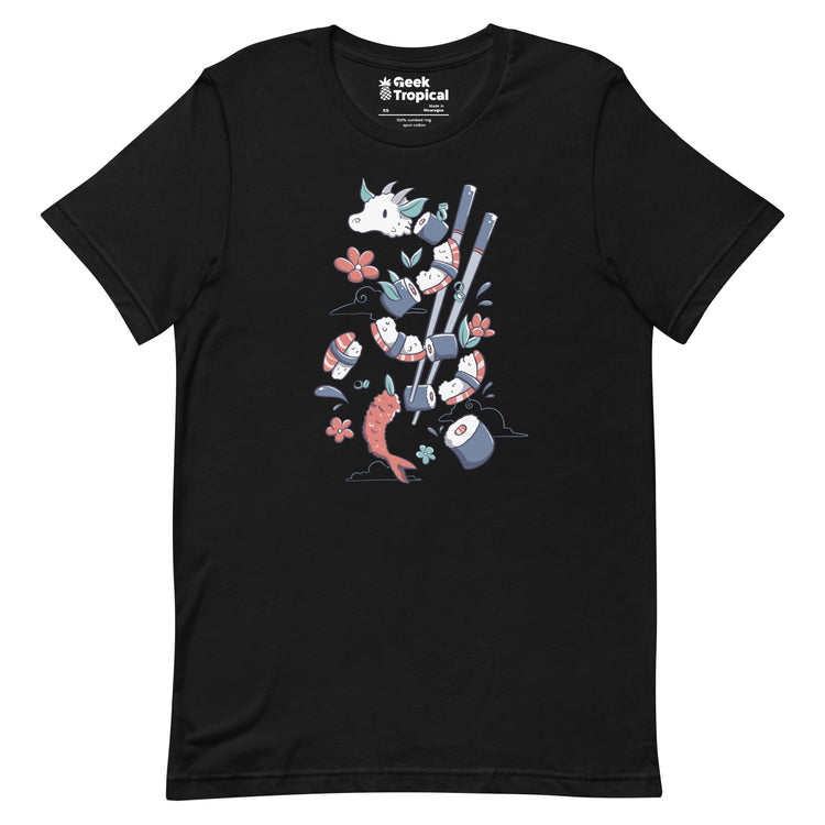 Dragonmaki Funny Sushi T-Shirt Geek Nerd Advertise to Meta Design by Tobe Fonseca Fantasy Prints