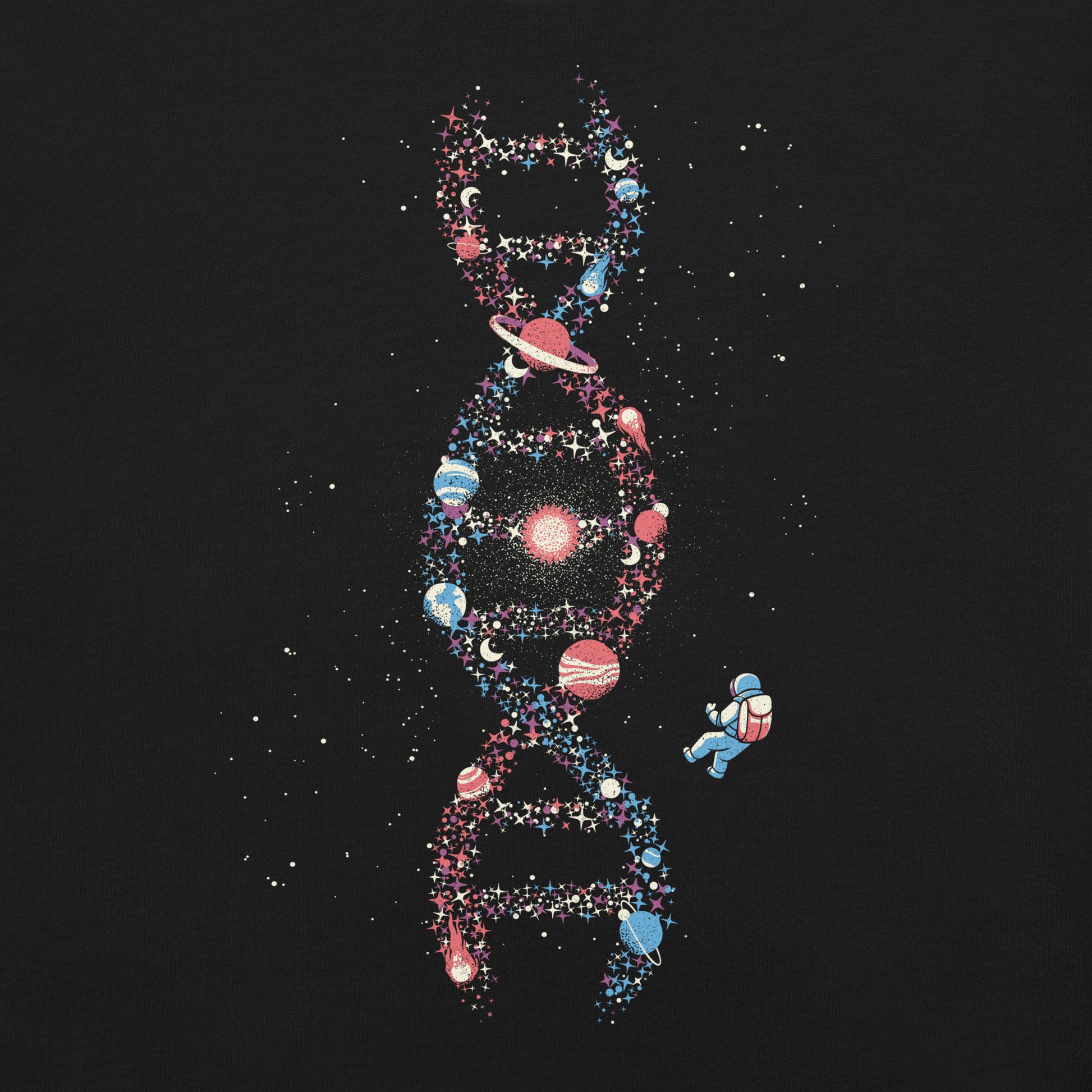 DNA Astronaut Galaxy We Are Stardust T-Shirt Geek Nerd Advertise to Meta Design by Tobe Fonseca FLOW DESC WRITING