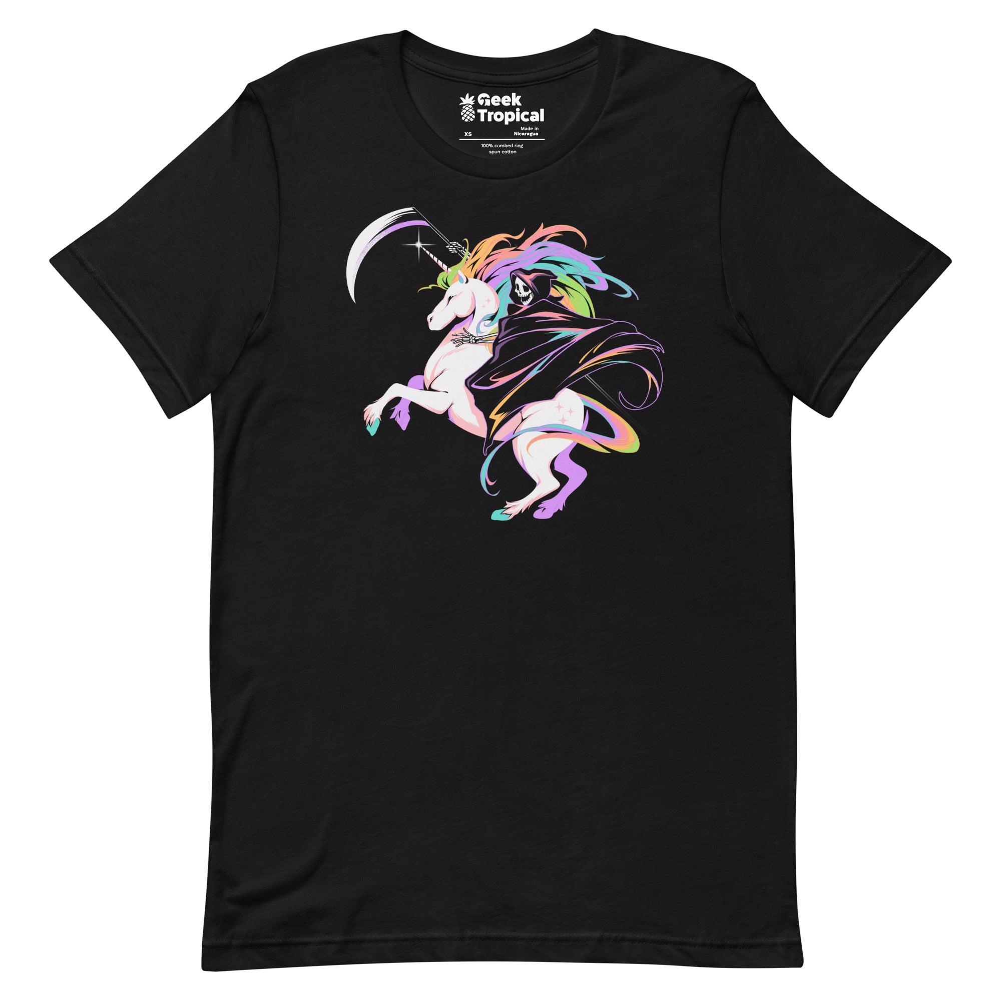 Death Unicorn T-Shirt Geek Nerd Advertise to Meta Design by Tobe Fonseca Fantasy Prints