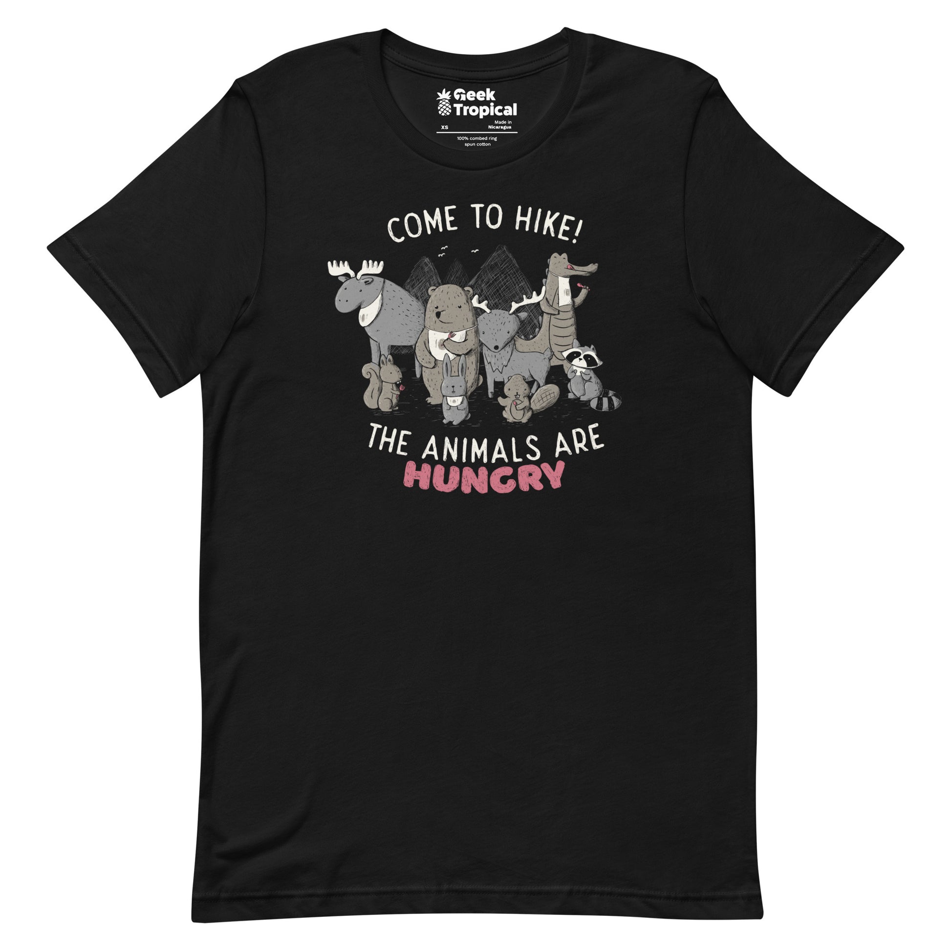 Come to Hike! The Animals Are Hungry T-Shirt Geek Nerd Advertise to Meta Design by Tobe Fonseca FLOW DESC WRITING