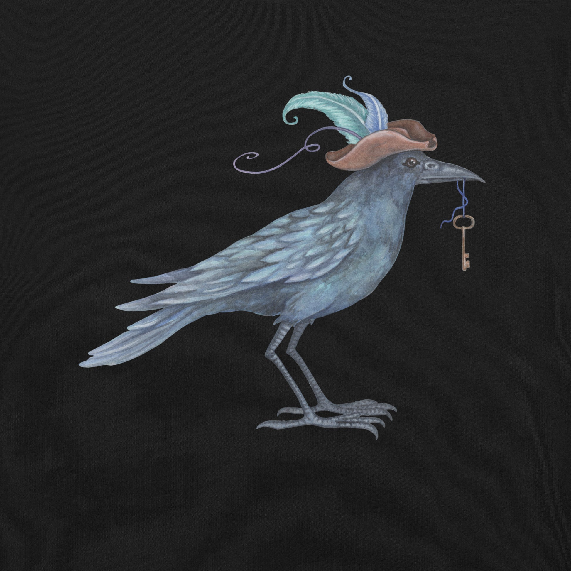 Amy Brown Fancy Crow T-Shirt Geek Nerd Advertise to Meta Animal Patterns Design by Amy Brown