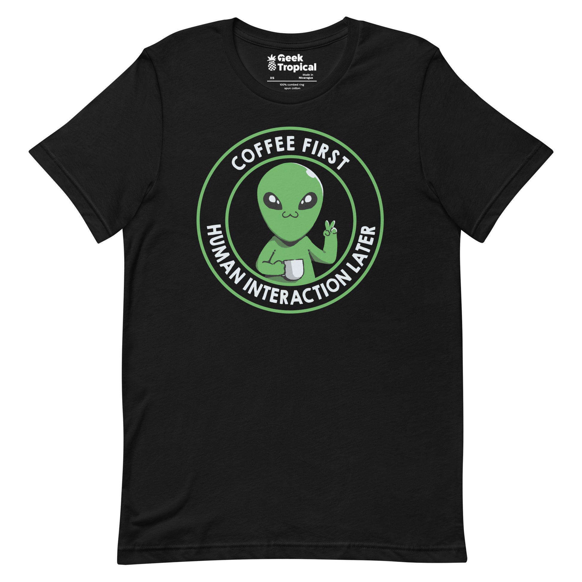 Coffee First Human Interaction Later T-Shirt 1