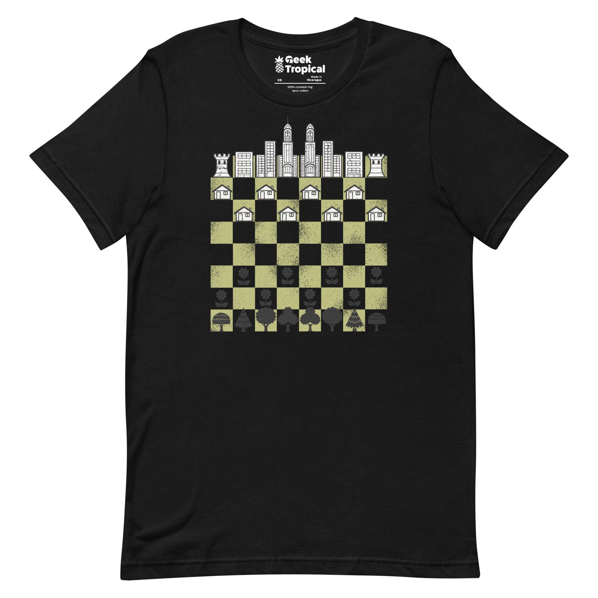 City Forest Chess Vintage Game T-Shirt Geek Nerd Advertise to Meta board game print Botany Print