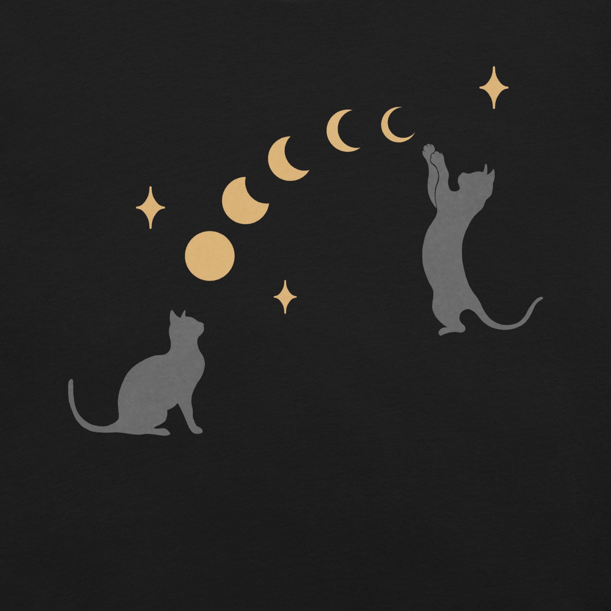Diagonal Cat and Moon T-Shirt 2