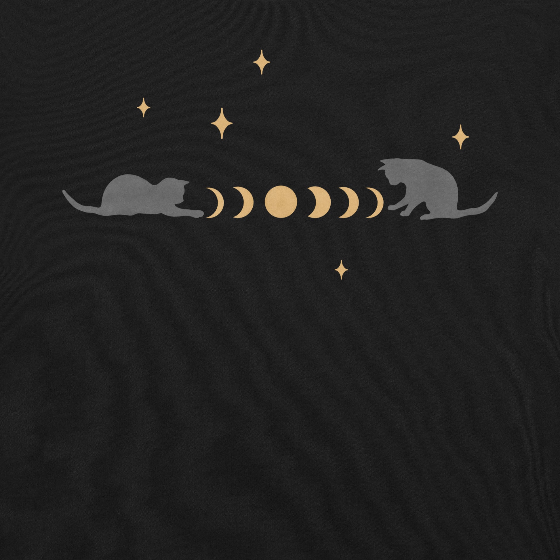 Cat And Moon 3 T-Shirt Geek Nerd Advertise to Meta Animal Patterns Design by Episodic Drawing