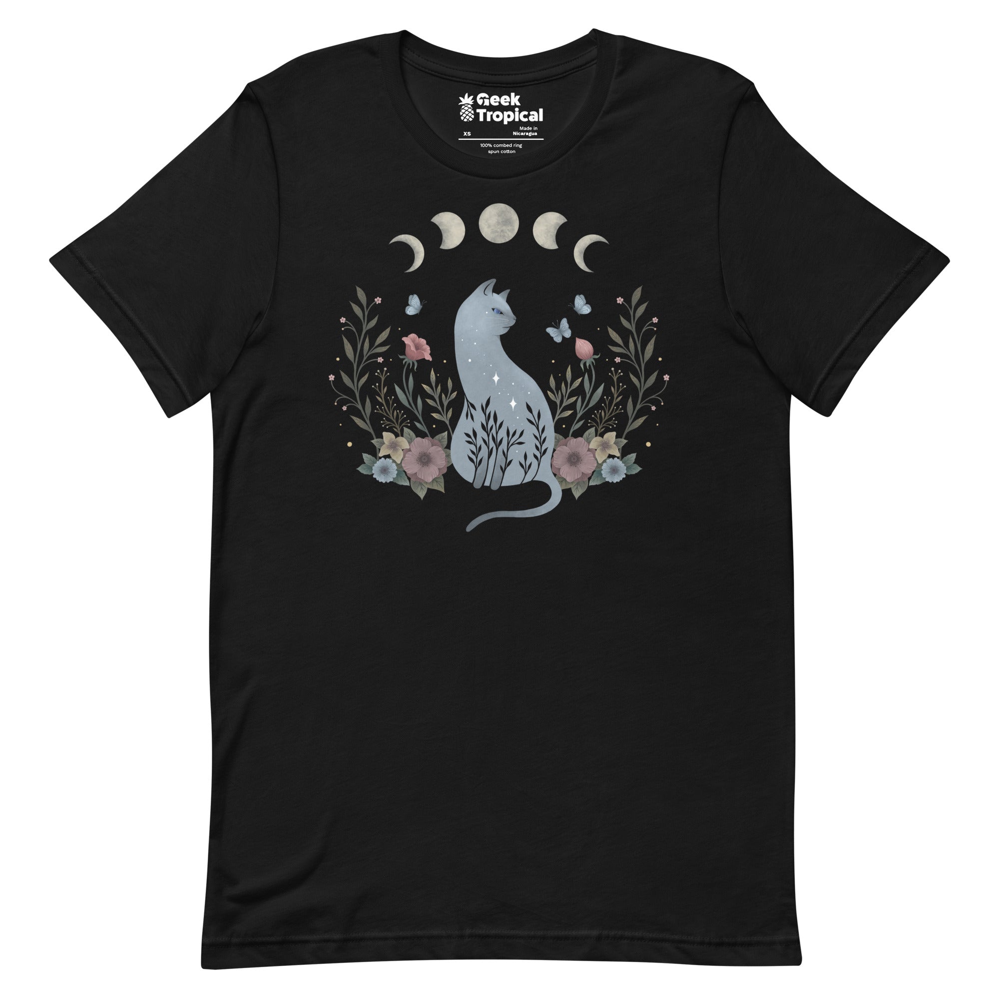 Cat On The Hill T-Shirt Geek Nerd Advertise to Meta Animal Patterns Design by Episodic Drawing
