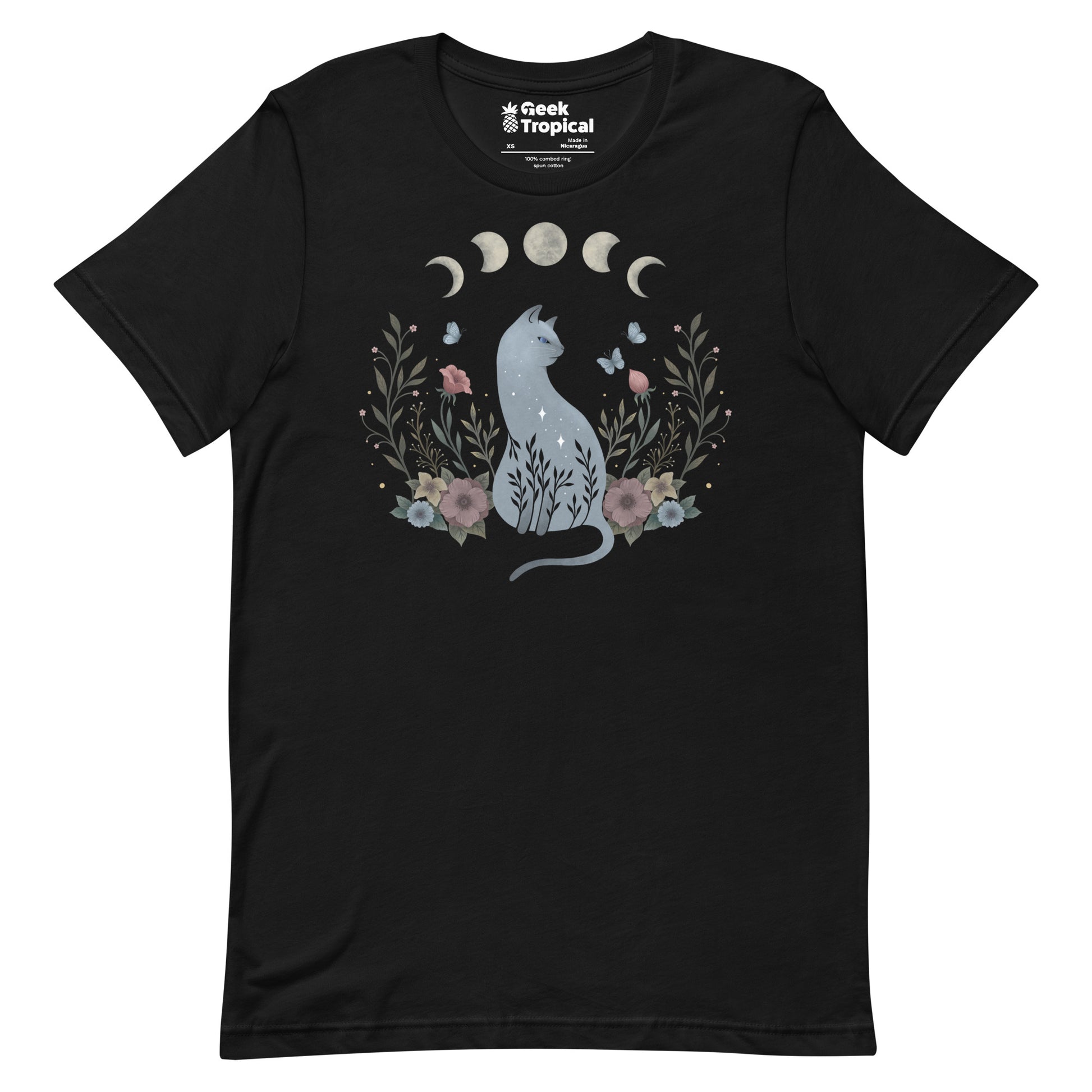 Cat On The Hill T-Shirt Geek Nerd Advertise to Meta Animal Patterns Design by Episodic Drawing