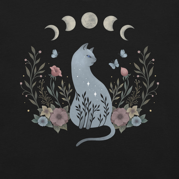 Cat On The Hill T-Shirt Geek Nerd Advertise to Meta Animal Patterns Design by Episodic Drawing