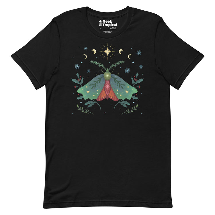 Christmas Moth T-Shirt Geek Nerd Advertise to Meta Animal Patterns Christmas Print
