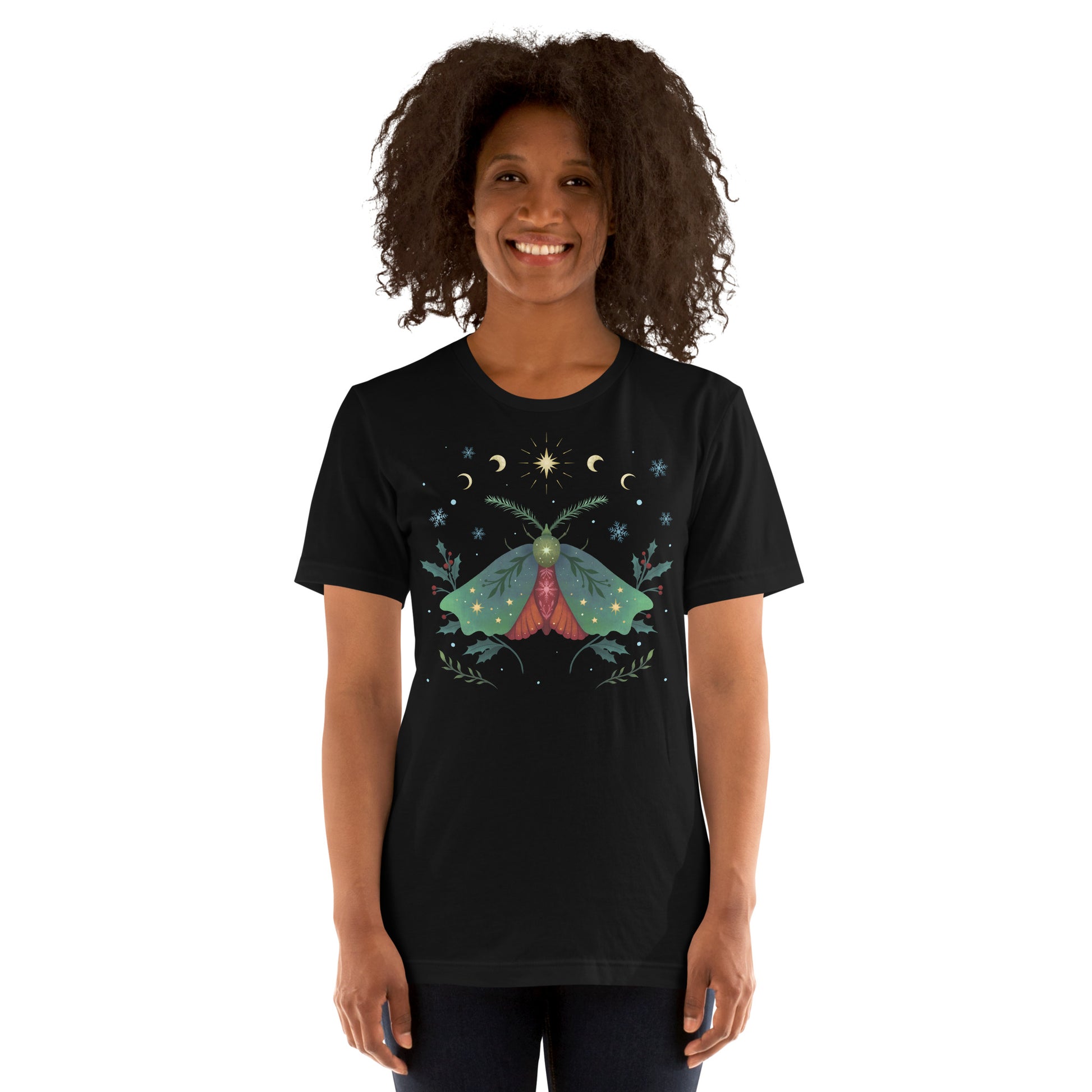Christmas Moth T-Shirt Geek Nerd Advertise to Meta Animal Patterns Christmas Print