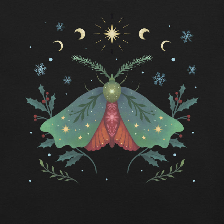 Christmas Moth T-Shirt Geek Nerd Advertise to Meta Animal Patterns Christmas Print