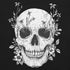 Floral Skull T-Shirt Geek Nerd Advertise to Meta Botany Print Design by Episodic Drawing