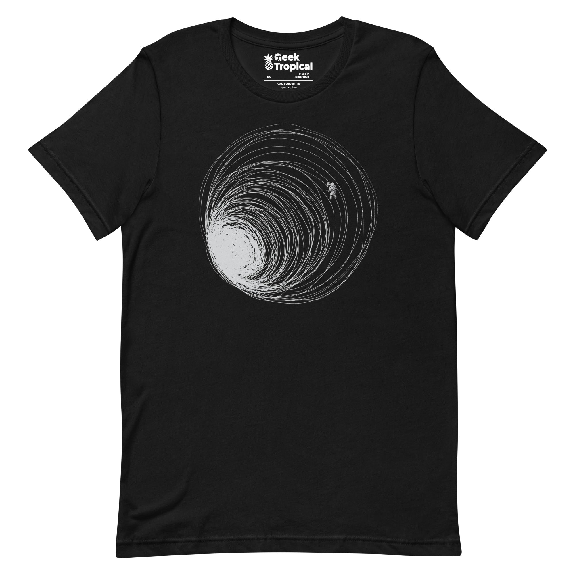 Black Hole Astronaut Lost in Space T-Shirt Geek Nerd Advertise to Meta Design by Tobe Fonseca FLOW DESC WRITING
