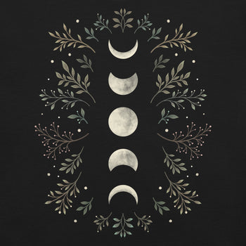 Moonlight Garden Olive T-Shirt Geek Nerd Advertise to Meta Botany Print Design by Episodic Drawing